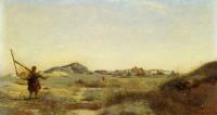 Corot, Jean-Baptiste-Camille - Dunkerque--Une Pecheuse de Crevettes